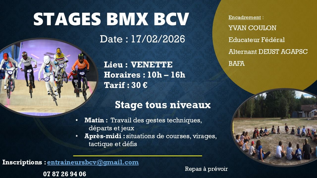 Stage tous niveaux avec le BMX Compiègne-Venette