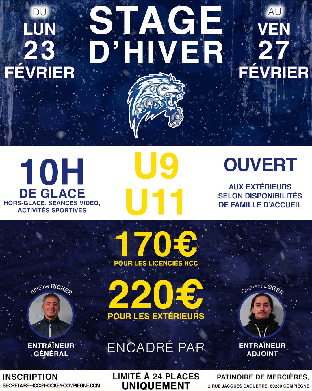 Stage d'hiver avec le Hockey club compiégnois