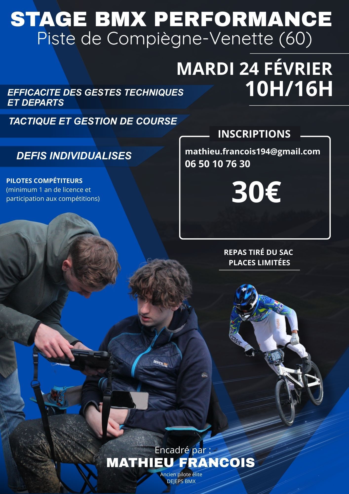 Stage performance avec le BMX Compiègne-Venette