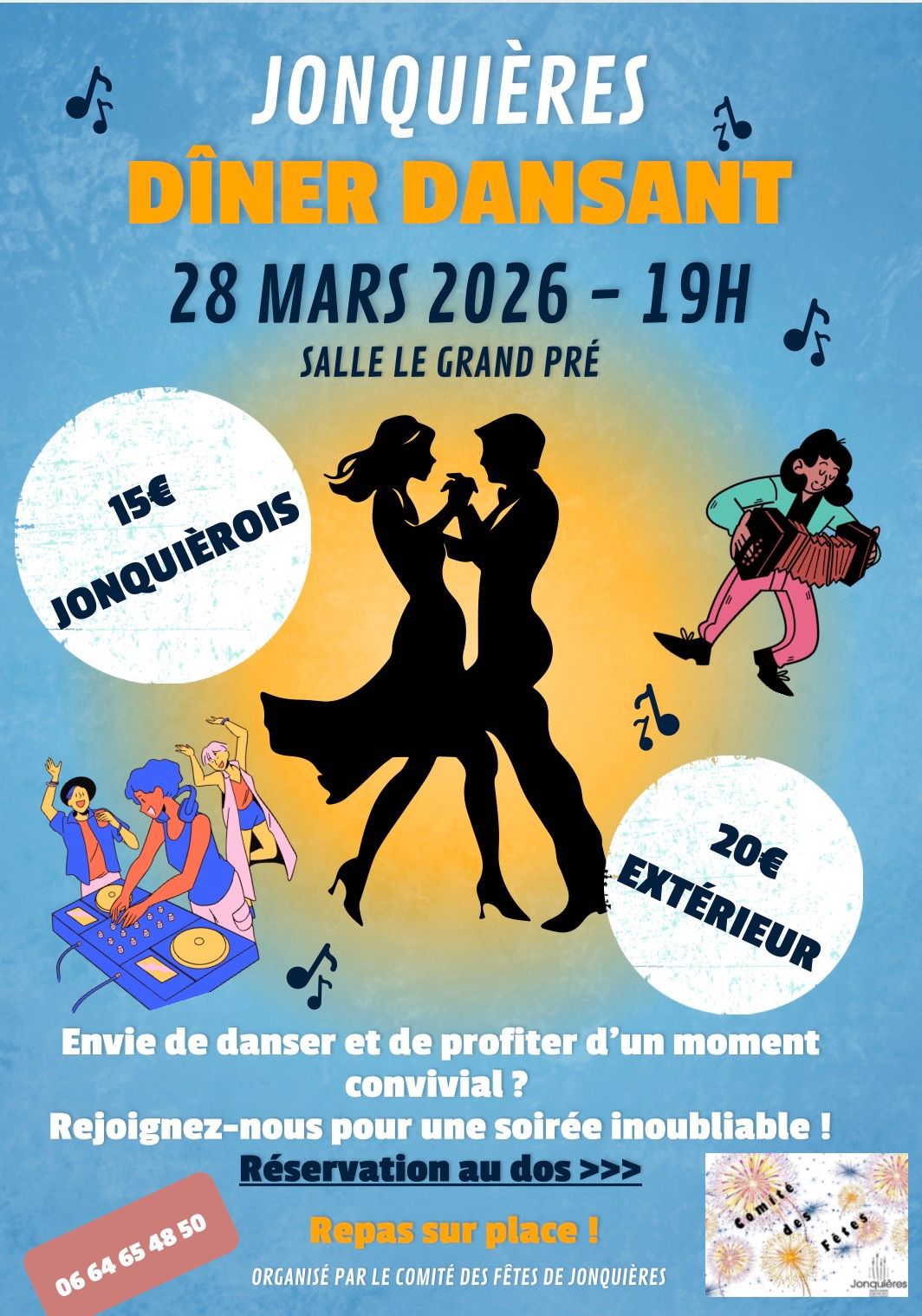 Diner dansant à Jonquières