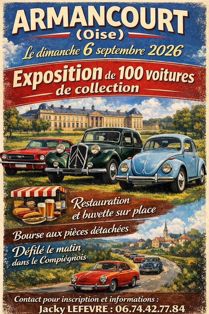 Exposition de voitures de collection à Armancourt
