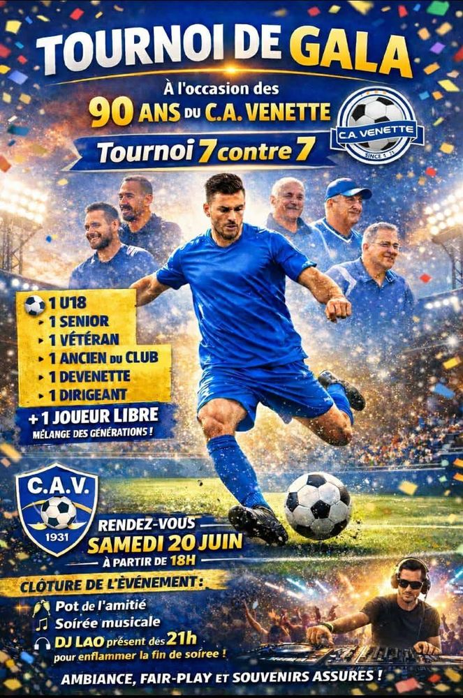 Tournoi de gala pour les 90 ans du club avec le CA Venette