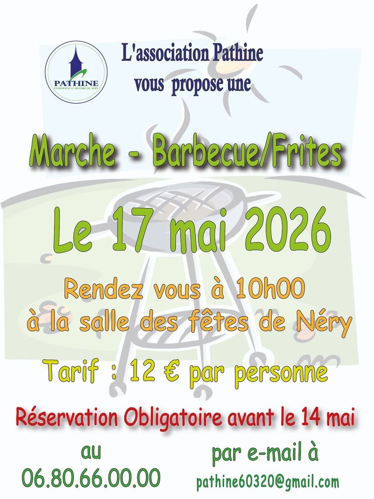 Marche et barbecue à Néry